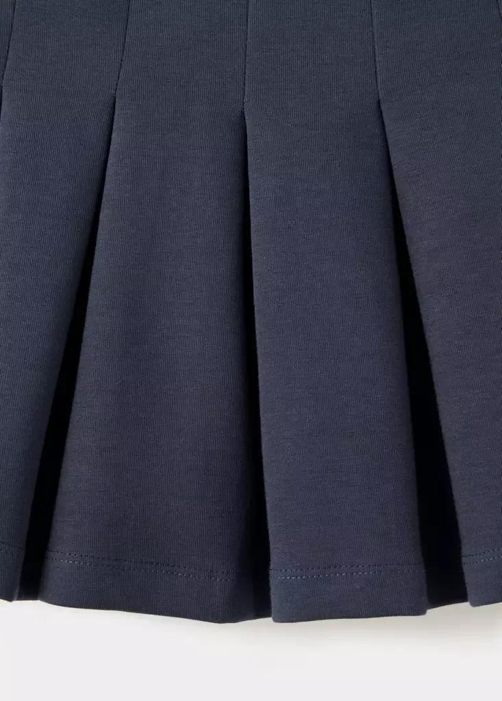 Navy Pleated Skirt Trousers, Kids Girls, Navy, large image number 2