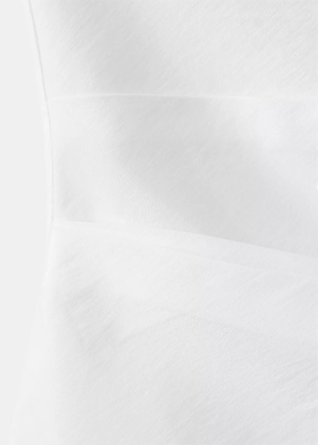 White Draped Cotton Top, Natural White, large image number 3