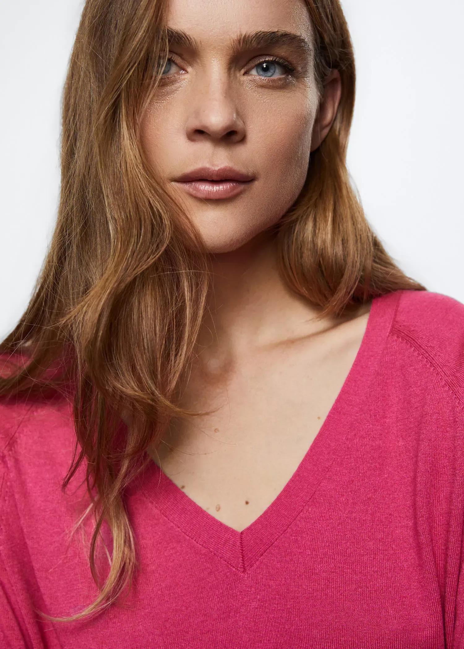 Pink Fine-Knit Sweater, , large image number 2