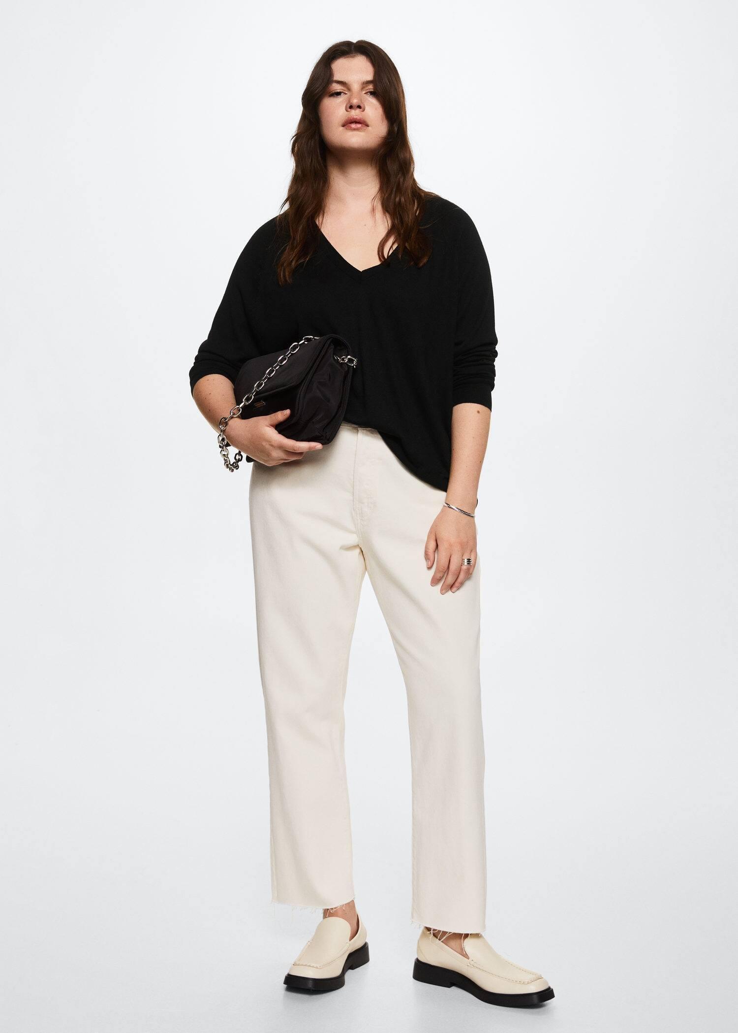 Black Fine-Knit Sweater, , large image number 2