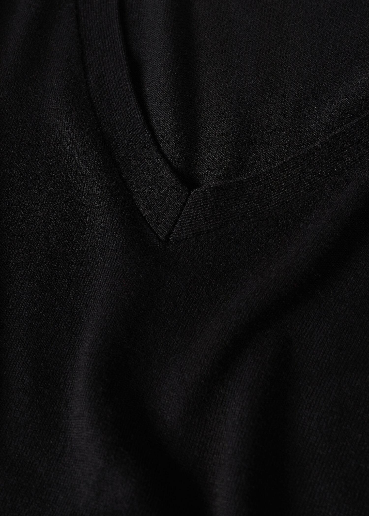 Black Fine-Knit Sweater, , large image number 6