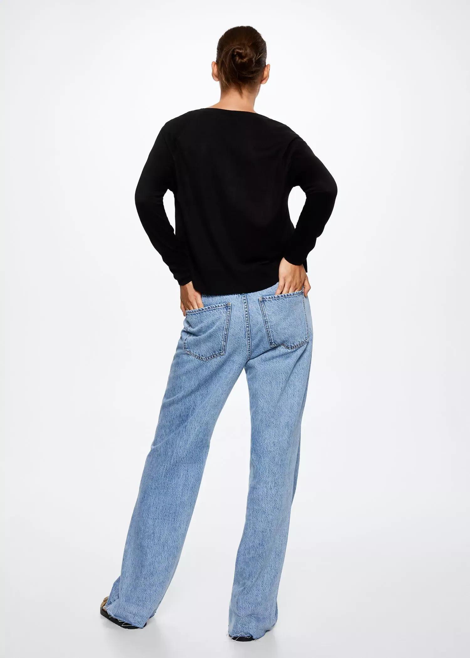 Black Fine-Knit Sweater, , large image number 8