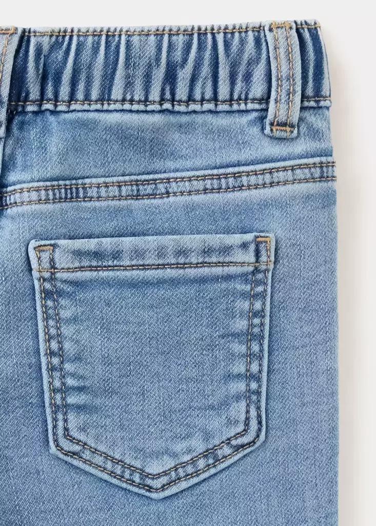 Blue Straight-Fit Jeans With Elastic Waist, Baby Boys, Open Blue, large image number 3