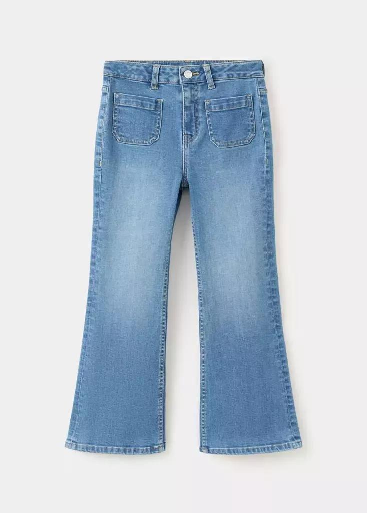Blue Flared Jeans With Pocket, Open Blue, large image number 1