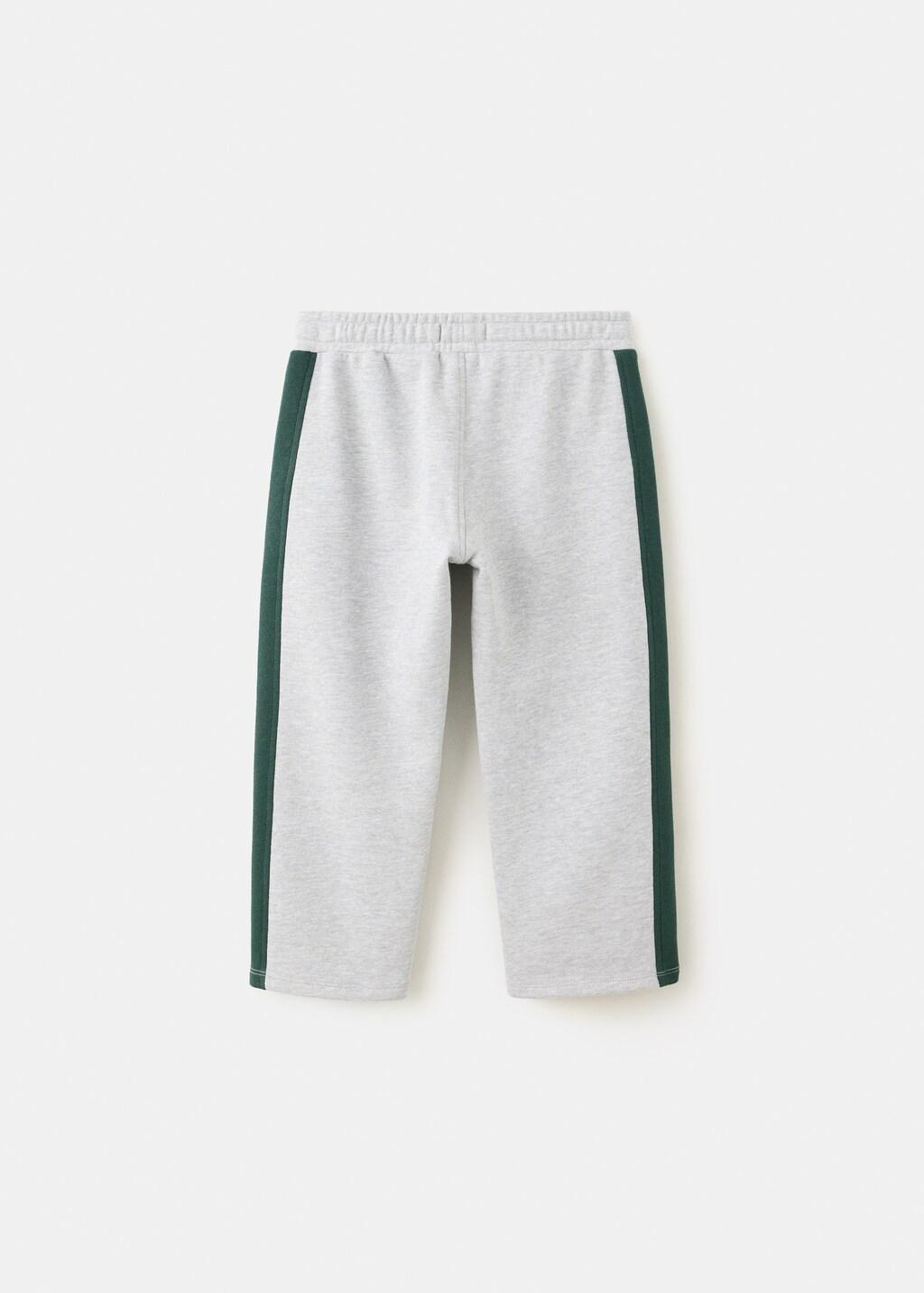 GREY Drawstring jogger with stripe detail, Baby Boy, Light Pastel Grey, large image number 2