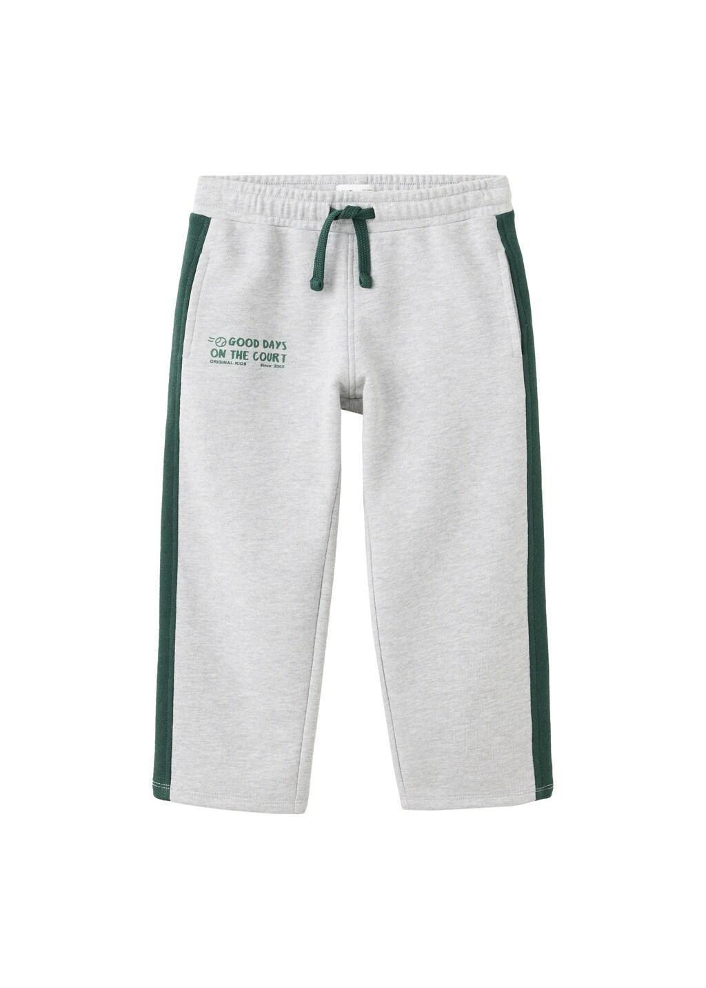 GREY Drawstring jogger with stripe detail, Baby Boy, Light Pastel Grey, large image number 4