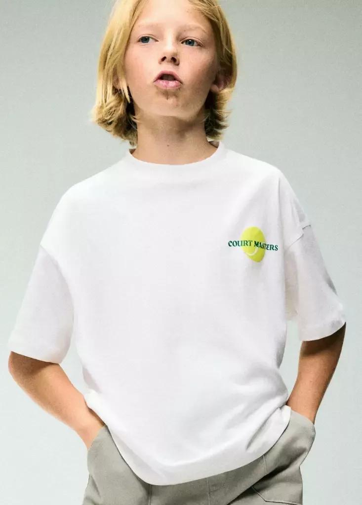 White Printed Oversize T-Shirt, , medium