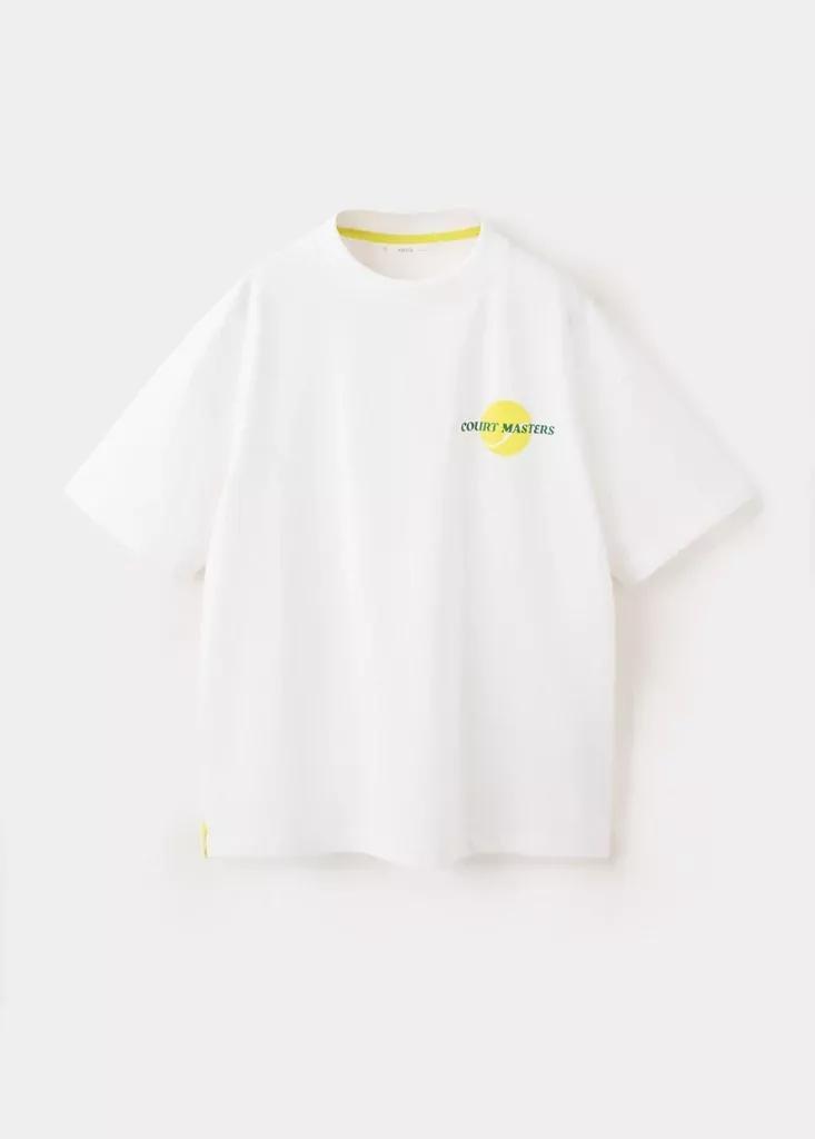 White Printed Oversize T-Shirt, , large image number 3