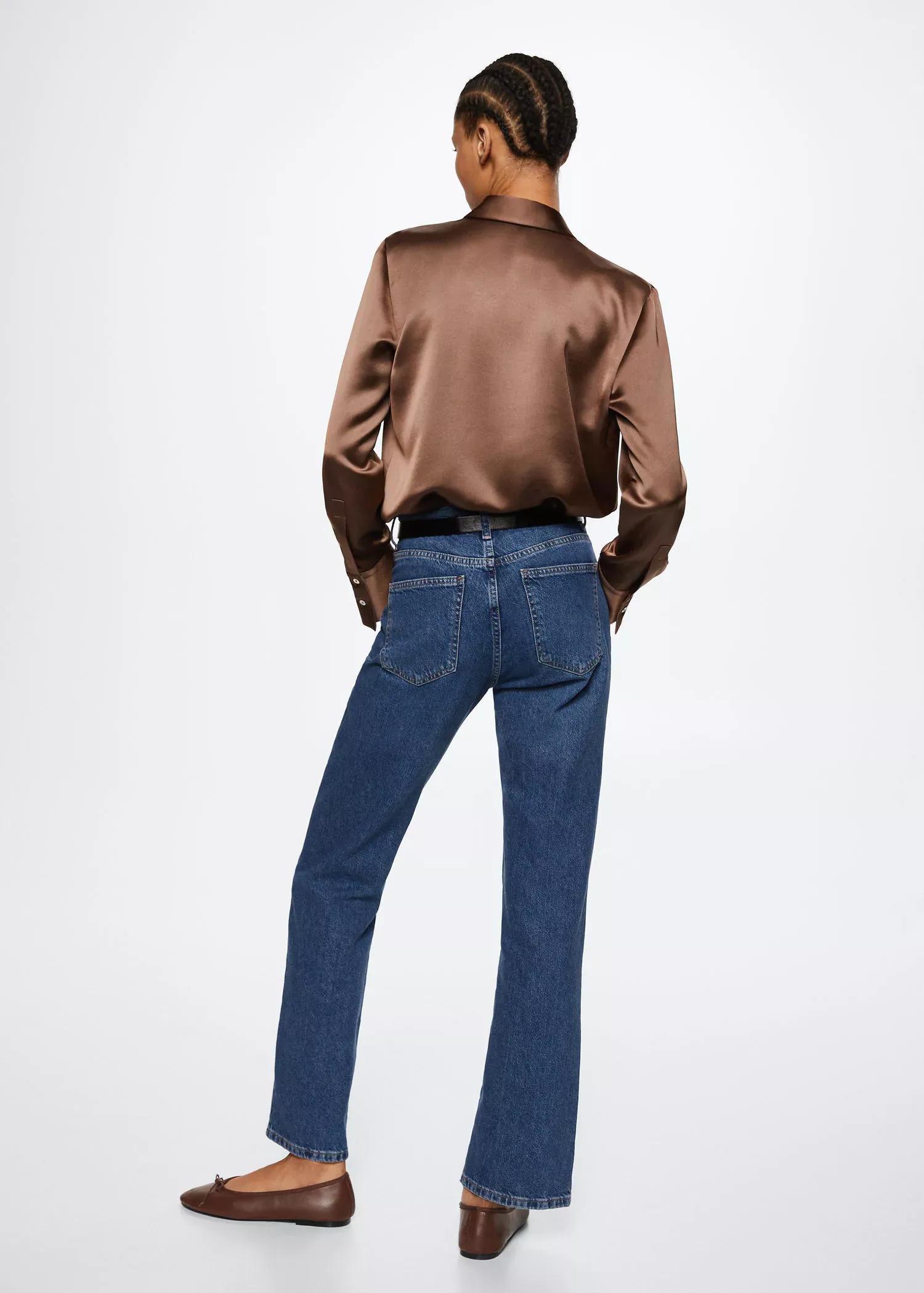 Brown Satin Buttoned Shirt, , large image number 2