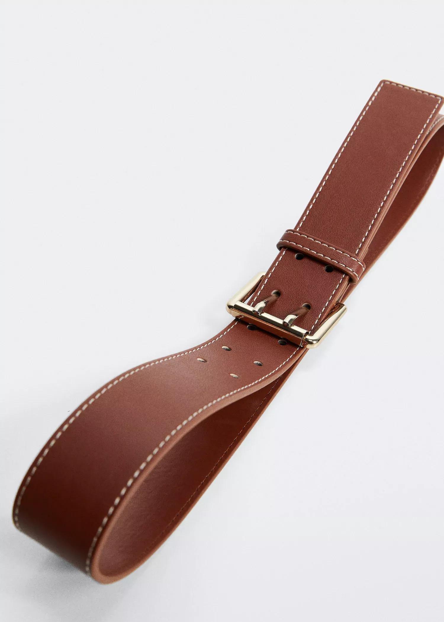 Brown Square Buckle Belt, , large image number 3