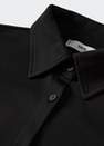 Mango - black Shirt with slit sleeves