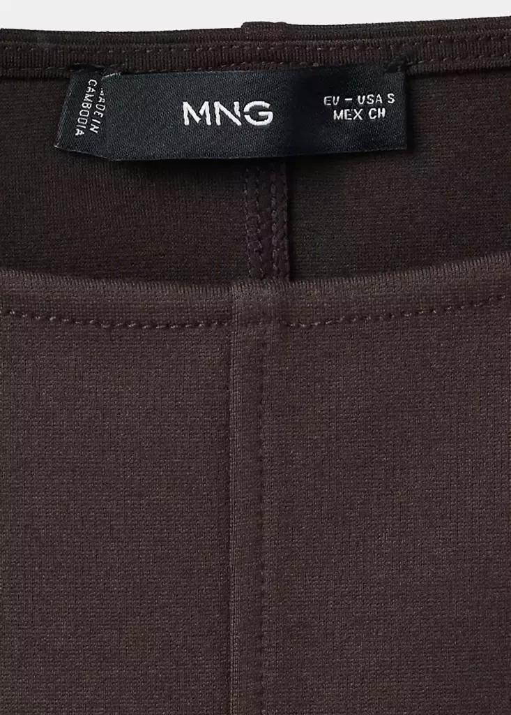 Brown Flared Knit Dress, , large image number 5
