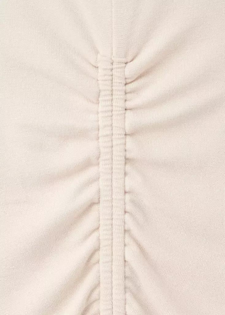 LT PASTEL BROWN Fine-knit ruched dress, , large image number 4