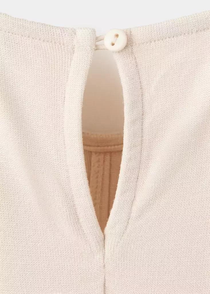 LT PASTEL BROWN Fine-knit ruched dress, , large image number 5