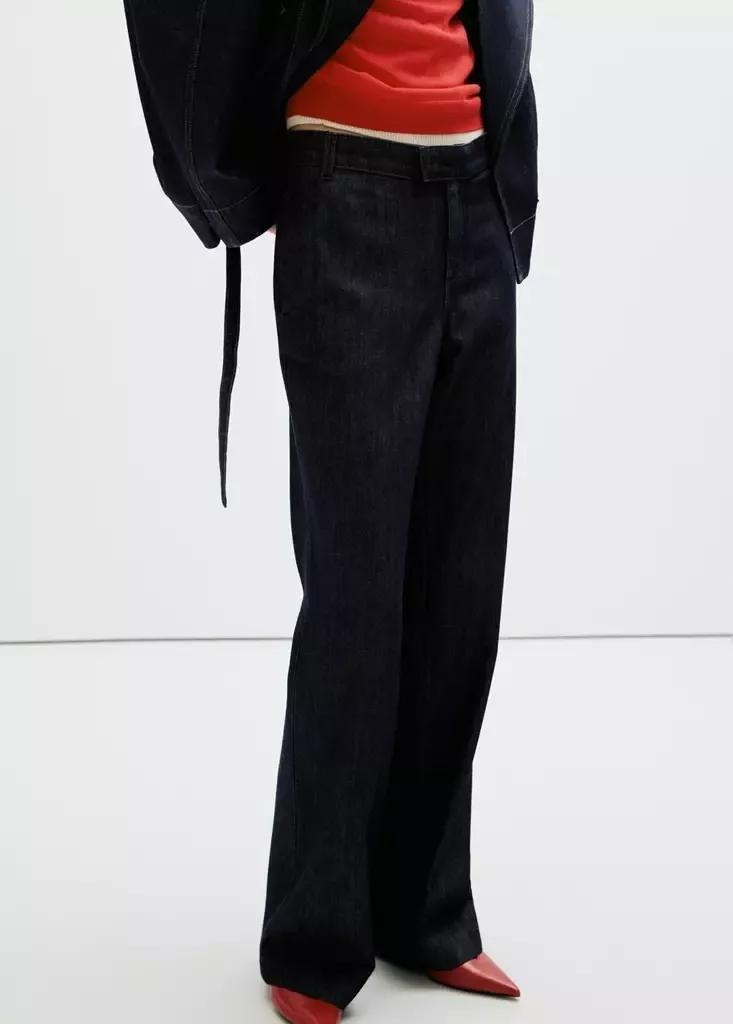 Blue Mid-Rise Denim Jeans, , medium
