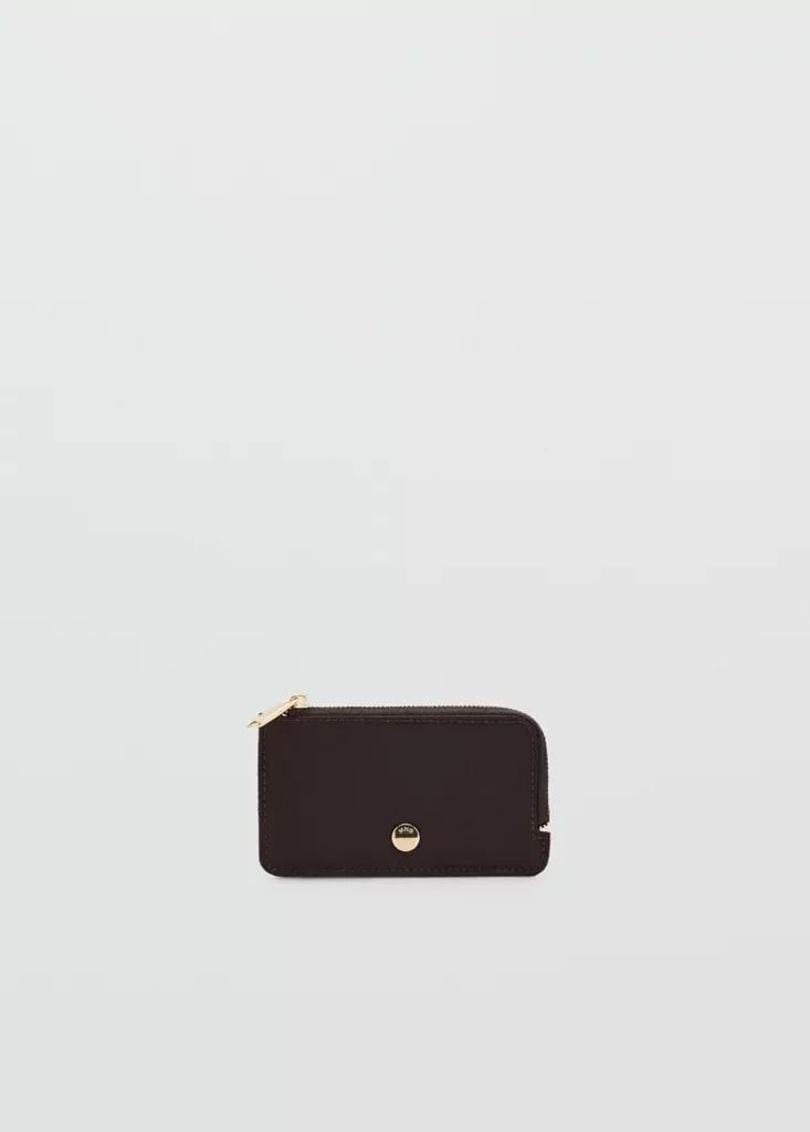 Brown Nylon Zip Cardholder, , large image number 0