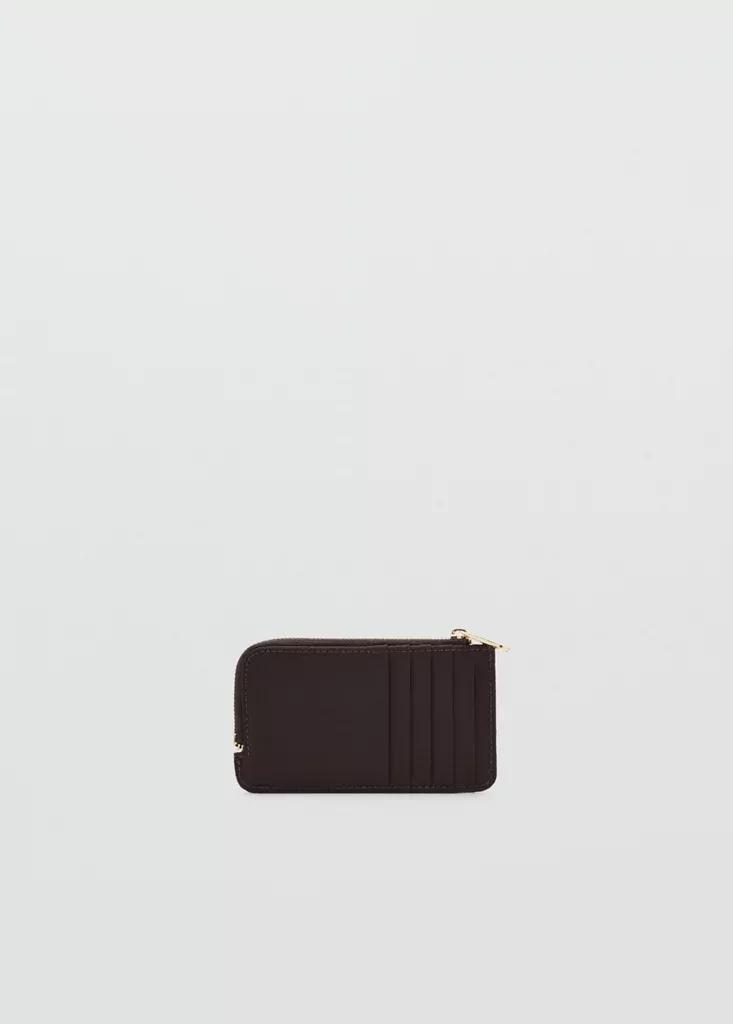 Brown Nylon Zip Cardholder, , large image number 2