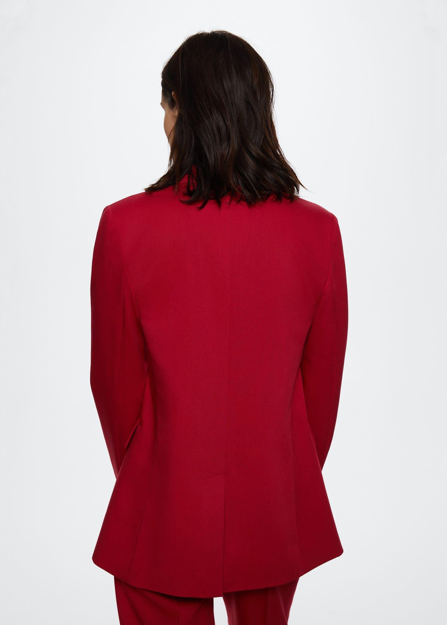 Red Double-Breasted Blazer, , large image number 6