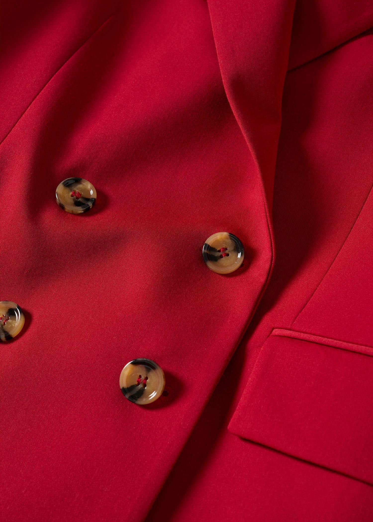 Red Double-Breasted Blazer, , large image number 7
