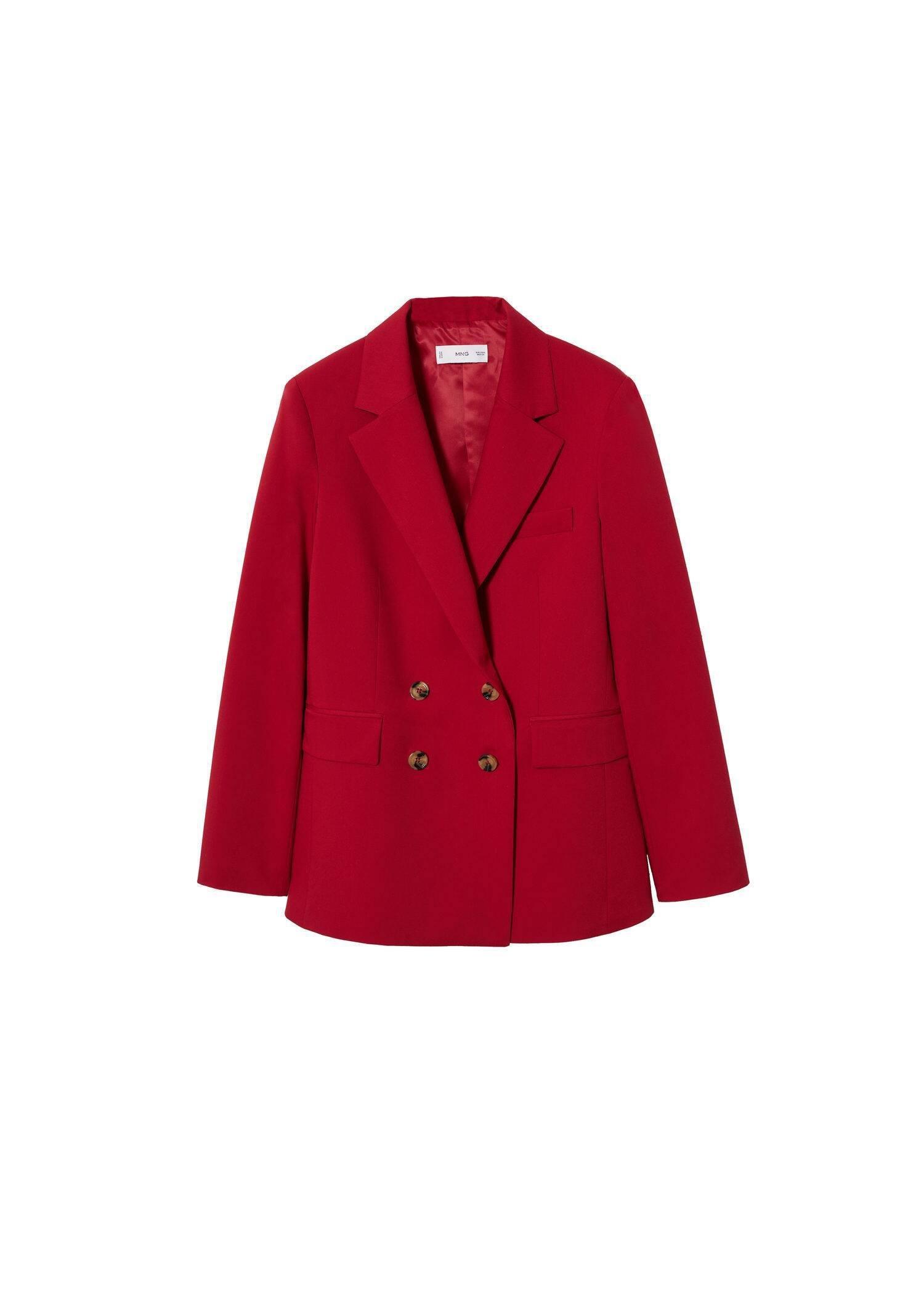 Red Double-Breasted Blazer, , large image number 9