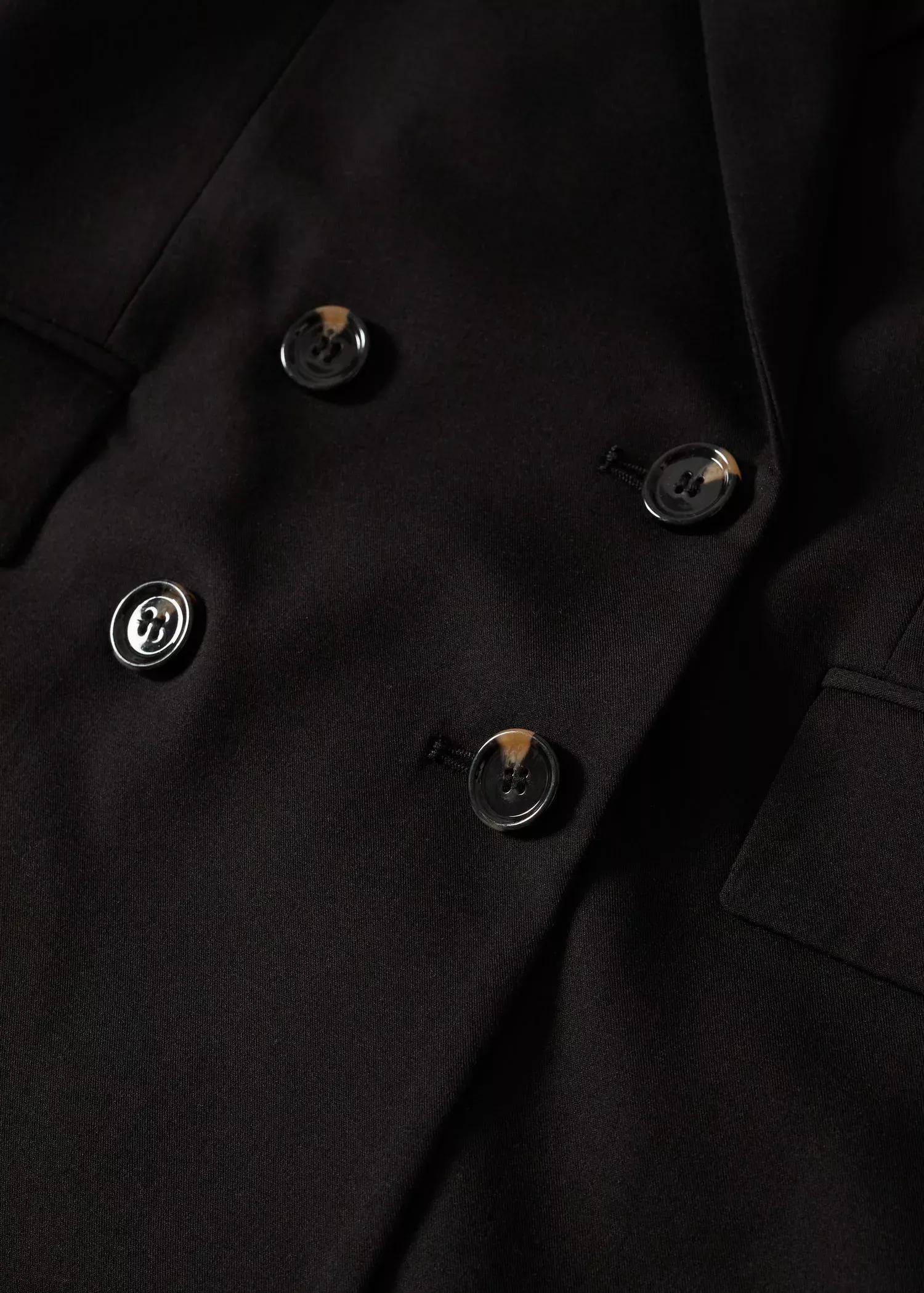 black Double-breasted blazer, , large image number 8