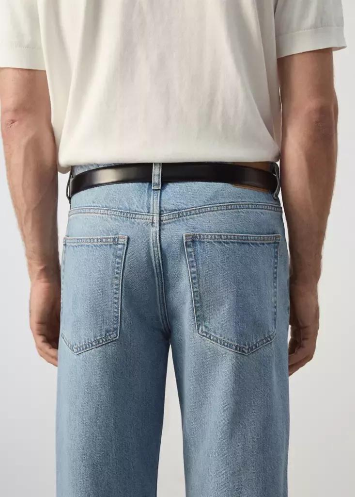 Blue Sammy Cropped Carrot Fit Jeans, , large image number 4