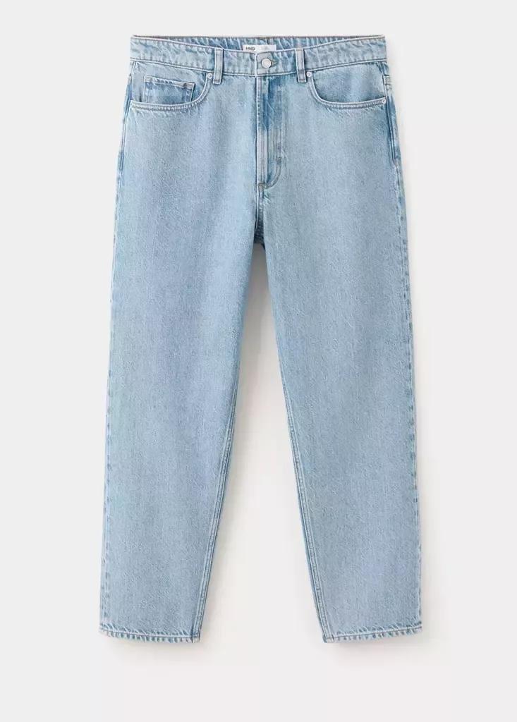 Blue Sammy Cropped Carrot Fit Jeans, , large image number 6