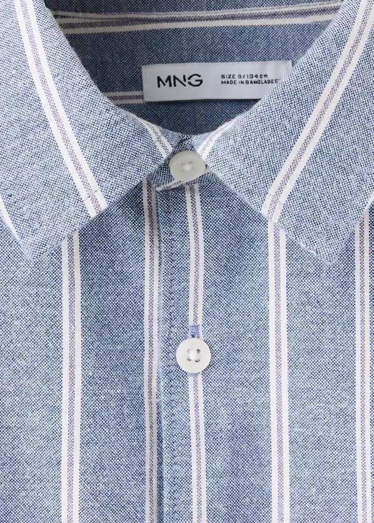 Blue Cotton Striped Shirt, , large image number 2