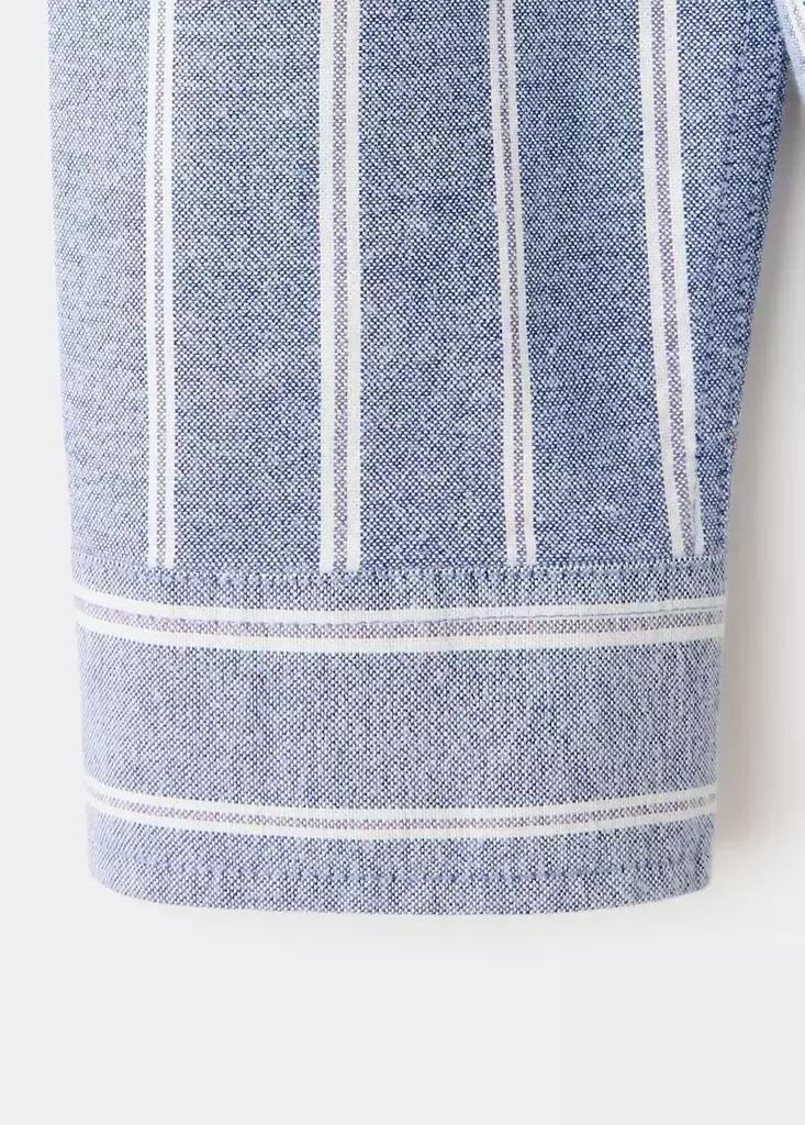 Blue Cotton Striped Shirt, , large image number 3