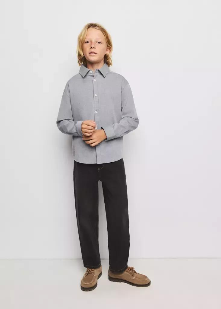 Grey Check Cotton Shirt, , medium