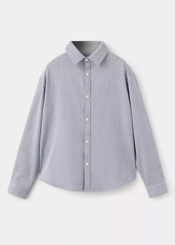 Grey Check Cotton Shirt, , large image number 3