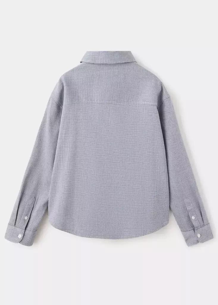 Grey Check Cotton Shirt, , large image number 4