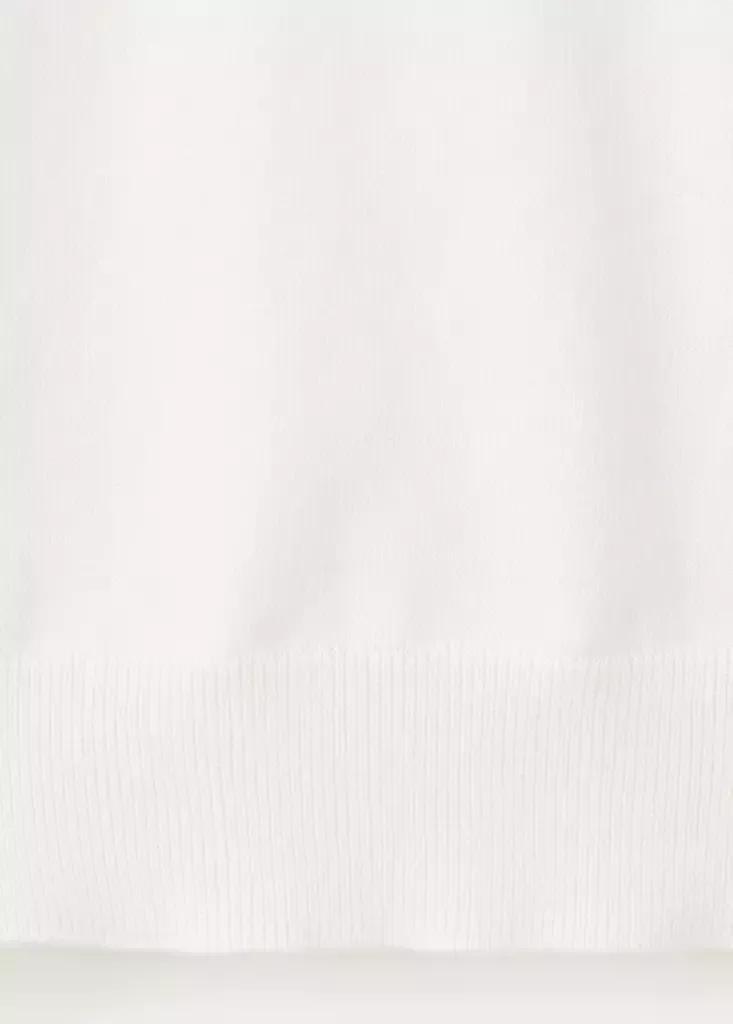 White Cotton Polo Sweater, , large image number 6