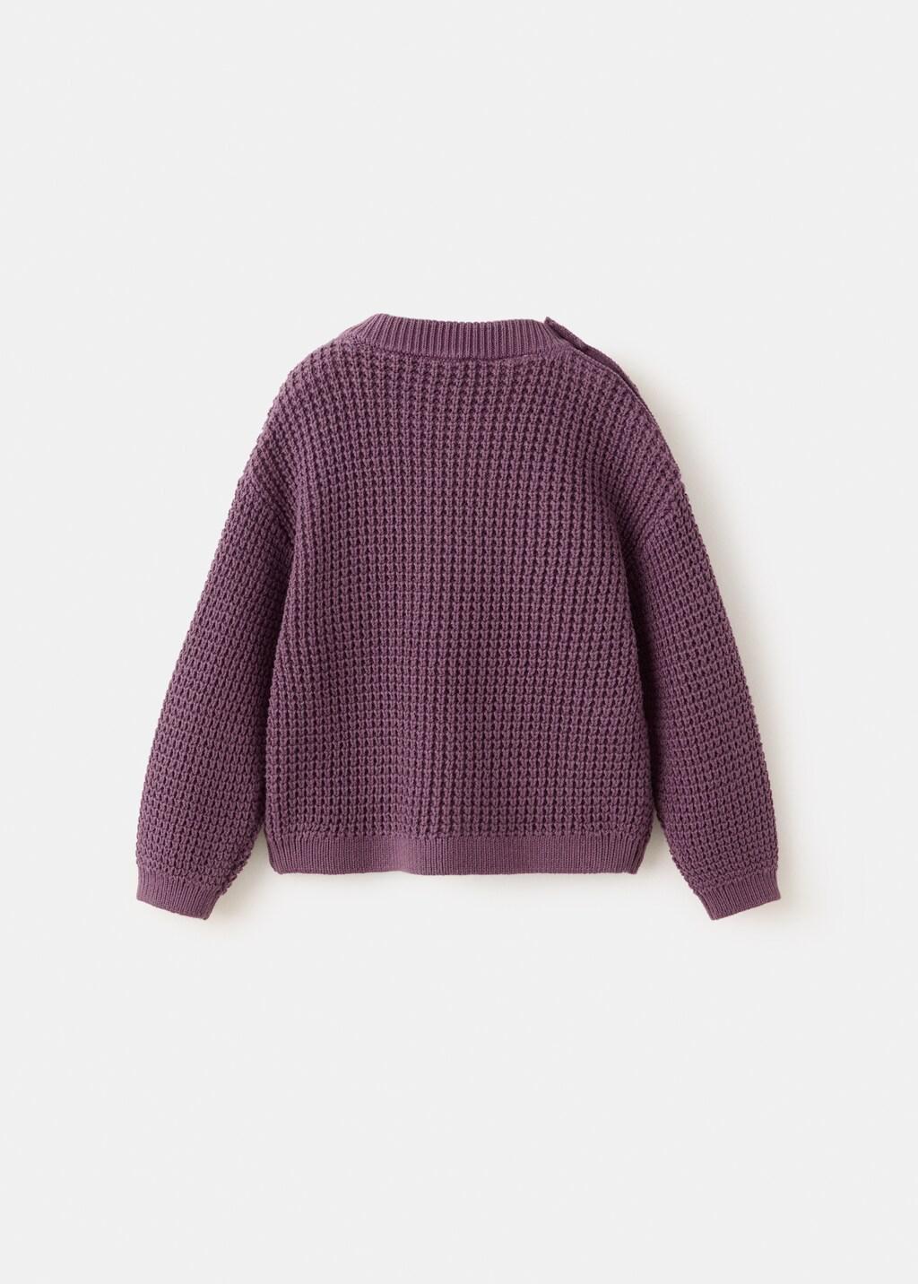 Red Relaxed-Fit Knitted Sweater, Baby Boys, Dark Red, medium
