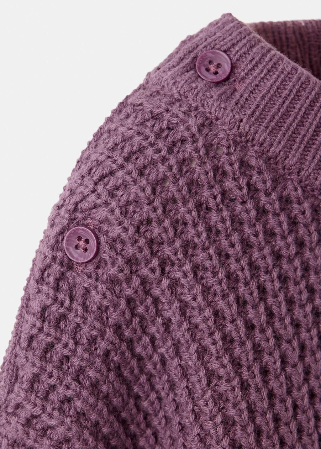 Red Relaxed-Fit Knitted Sweater, Baby Boys, Dark Red, large image number 3