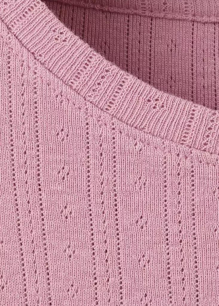 Pink Long Ribbed Pyjama, Pink, large image number 2