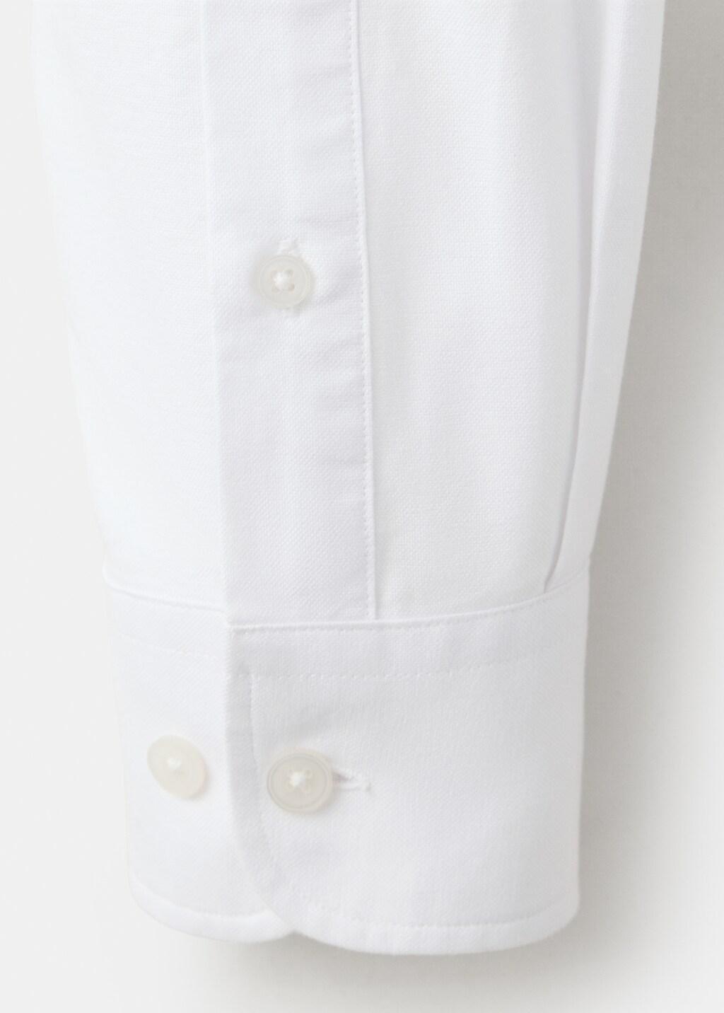 White 100% Cotton Oxford Shirt, White, large image number 3