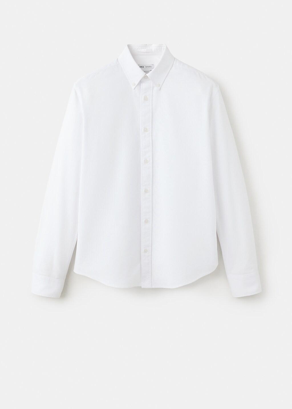 White 100% Cotton Oxford Shirt, White, large image number 5