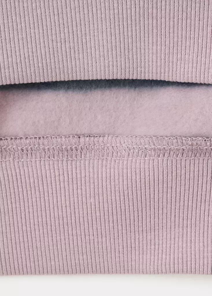 Purple Striped Sweatshirt With Print Detail, Light-Pastel Purple, medium