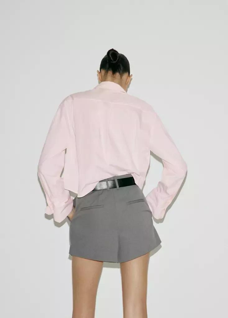 Pink Cotton Shirt With Hidden Buttons, , large image number 2