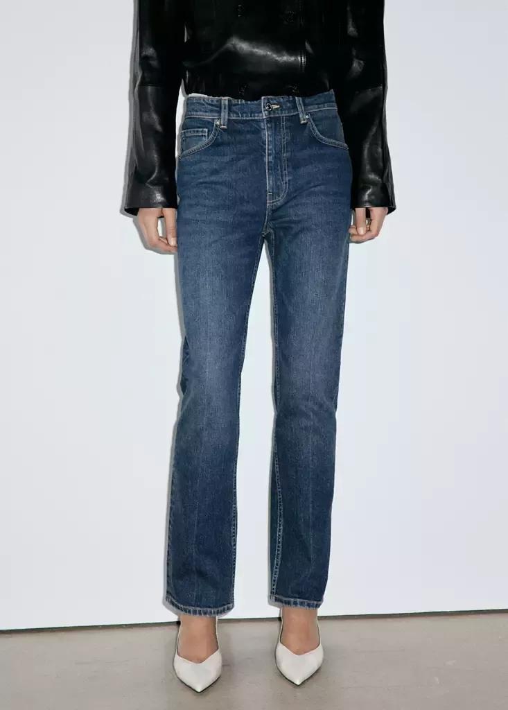 Blue Slim-Fit High-Waist Jeans, , large image number 1