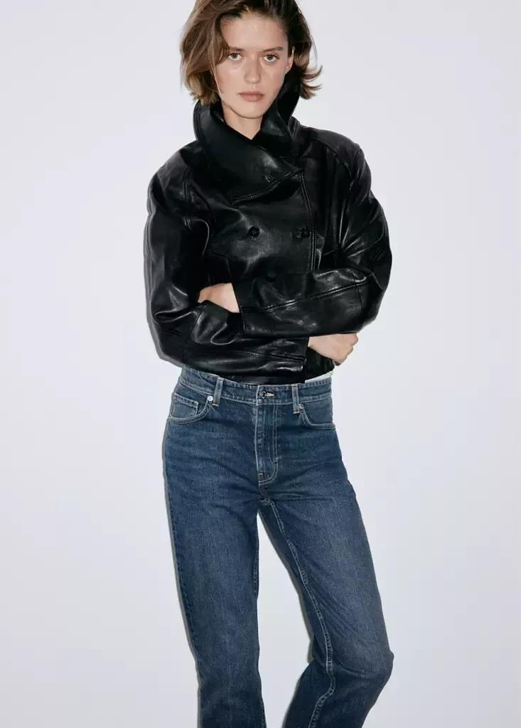 Blue Slim-Fit High-Waist Jeans, , large image number 3