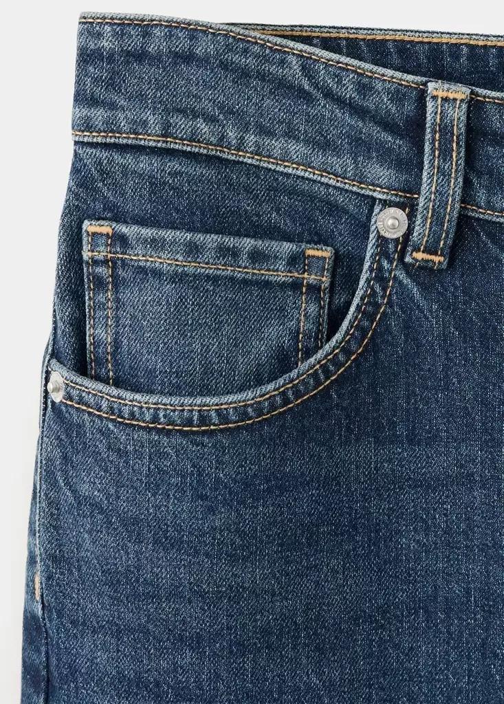 Blue Slim-Fit High-Waist Jeans, , large image number 6