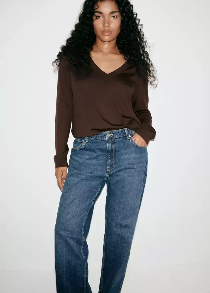 Blue Slim-Fit High-Waist Jeans, , large image number 7
