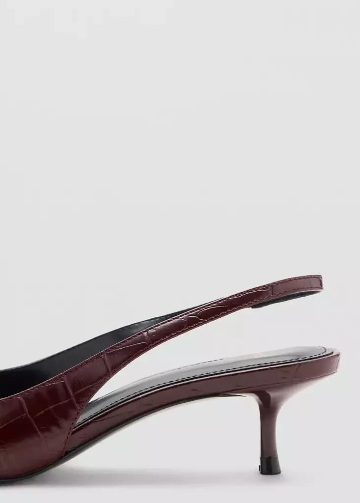 Burgundy Metal-Beaded High-Heel Shoe, , medium