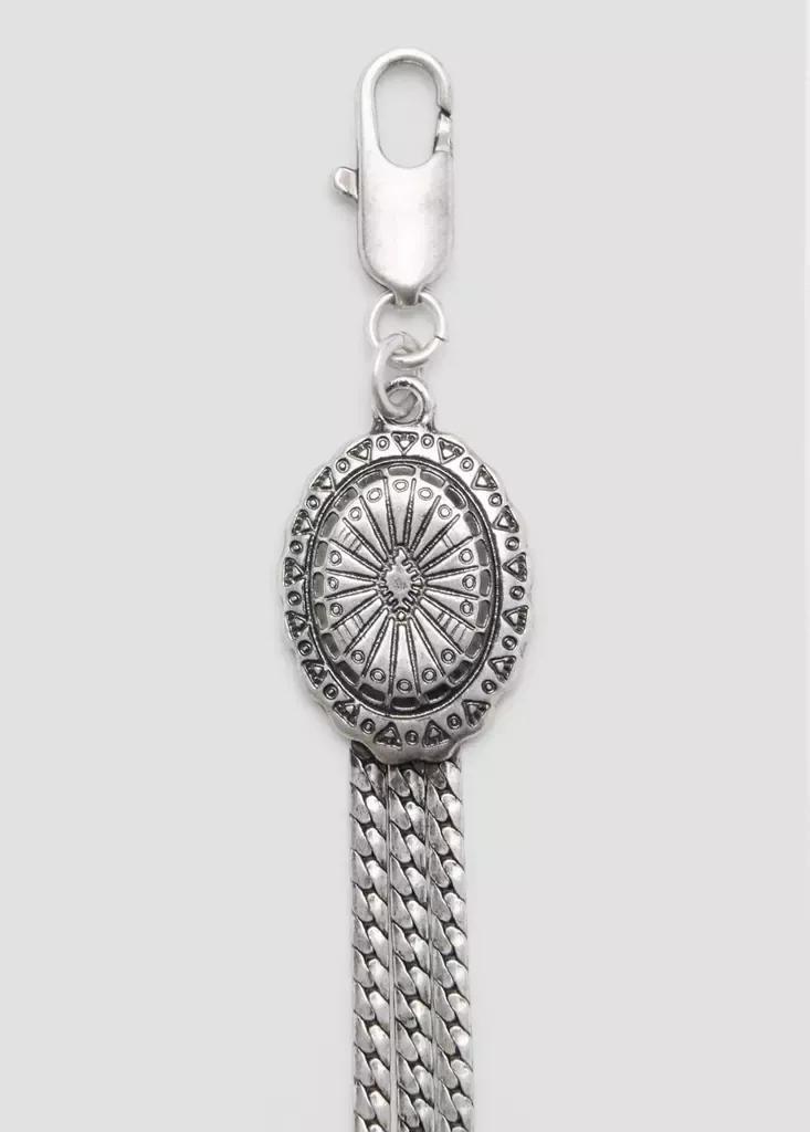 Silver Chain Belt With Engraved Details, , large image number 2