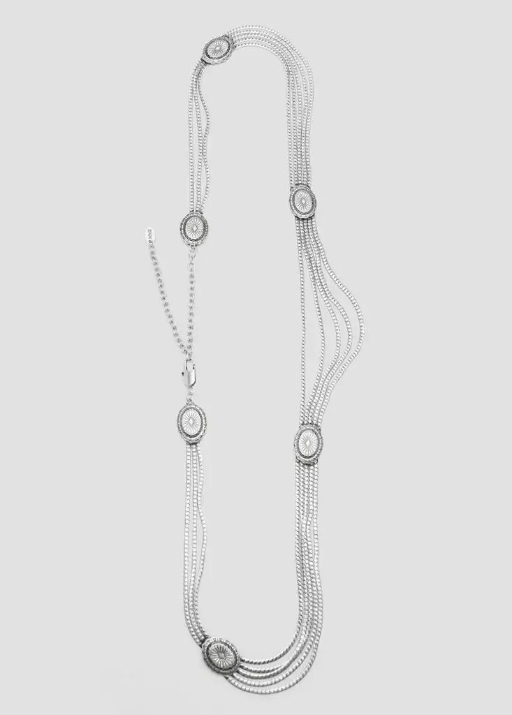Silver Chain Belt With Engraved Details, , large image number 3