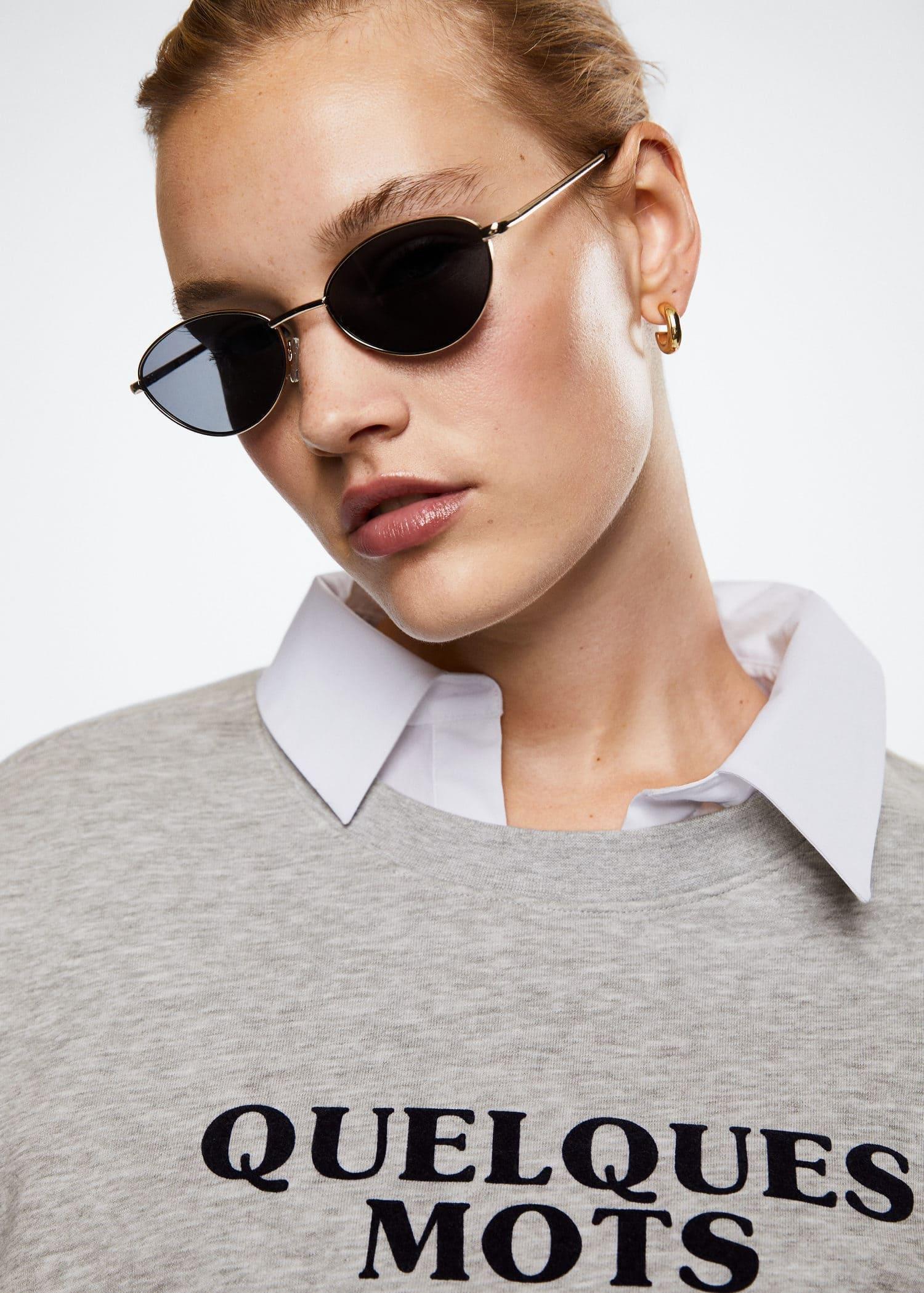 Grey Message Cotton Sweatshirt, , large image number 5