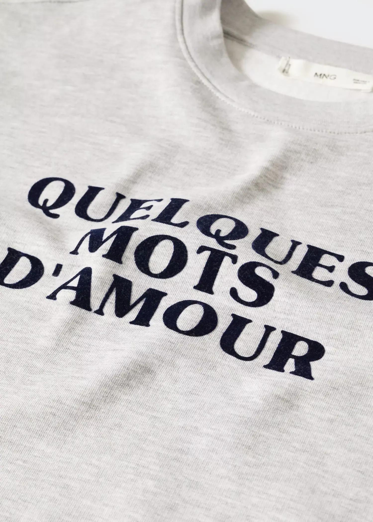 Grey Message Cotton Sweatshirt, , large image number 6