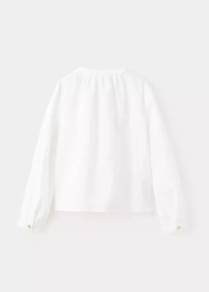 White A-Line Blouse, White, large image number 1